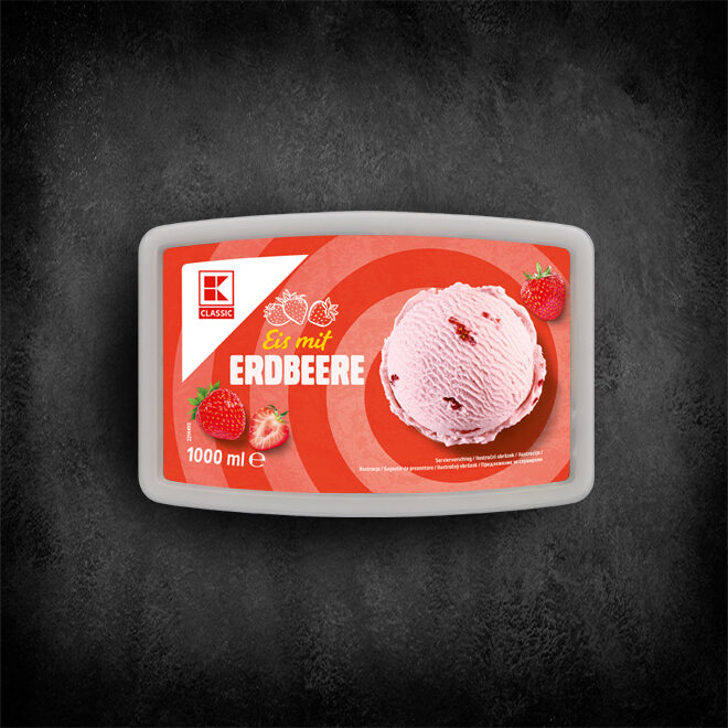 K-Classic Eis mit Erdbeere 1 Liter