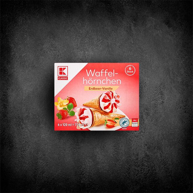 K-Classic Waffelhörnchen Erdbeer