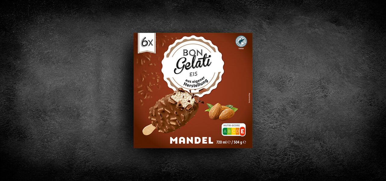 Produktbild vom Bon Gelati Stieleis Mandel 6x120ml